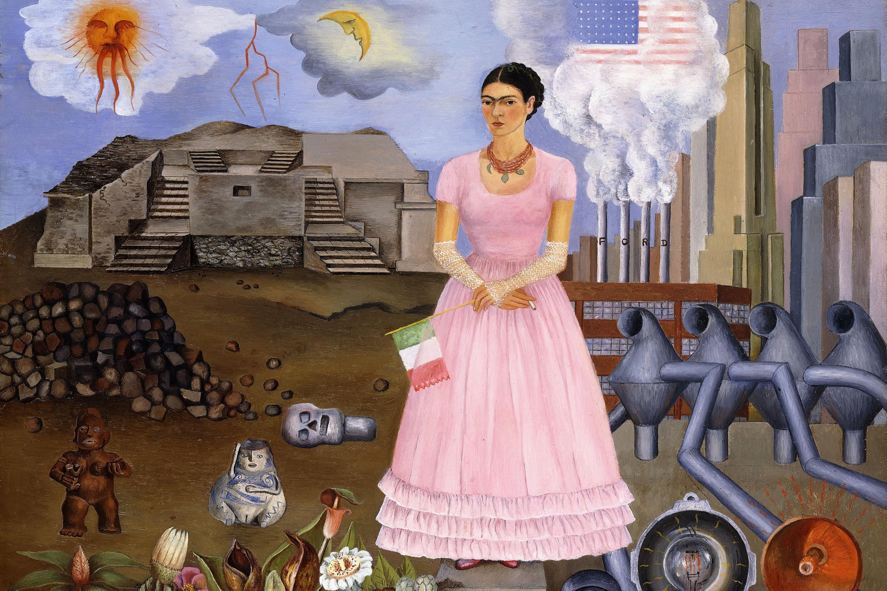 Along the Borderline between Mexico and the United States by Frida Kahlo, 1932